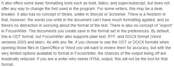 focuswriter reviews